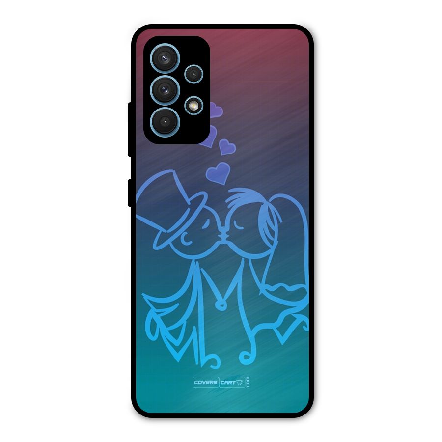 Cute Love Metal Back Case for Galaxy A32