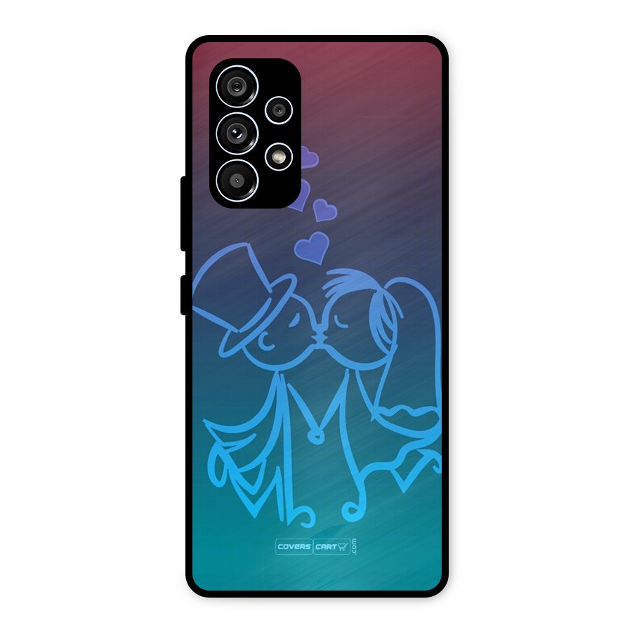 Cute Love Metal Back Case for Galaxy A53 5G