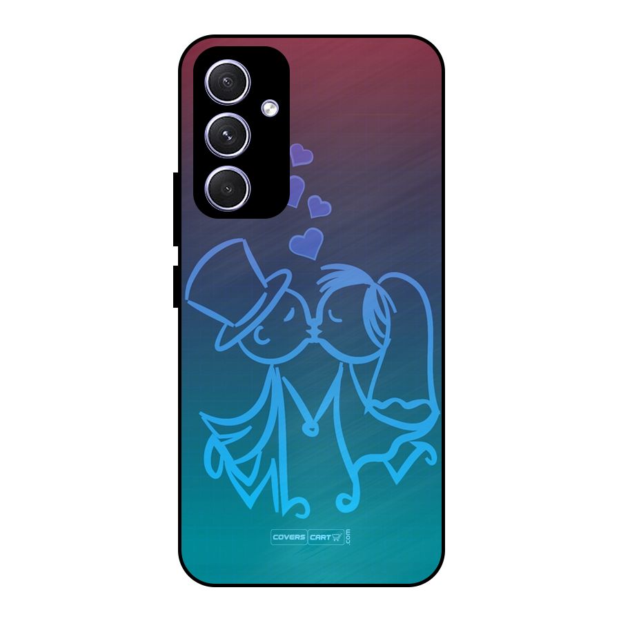Cute Love Metal Back Case for Galaxy A54