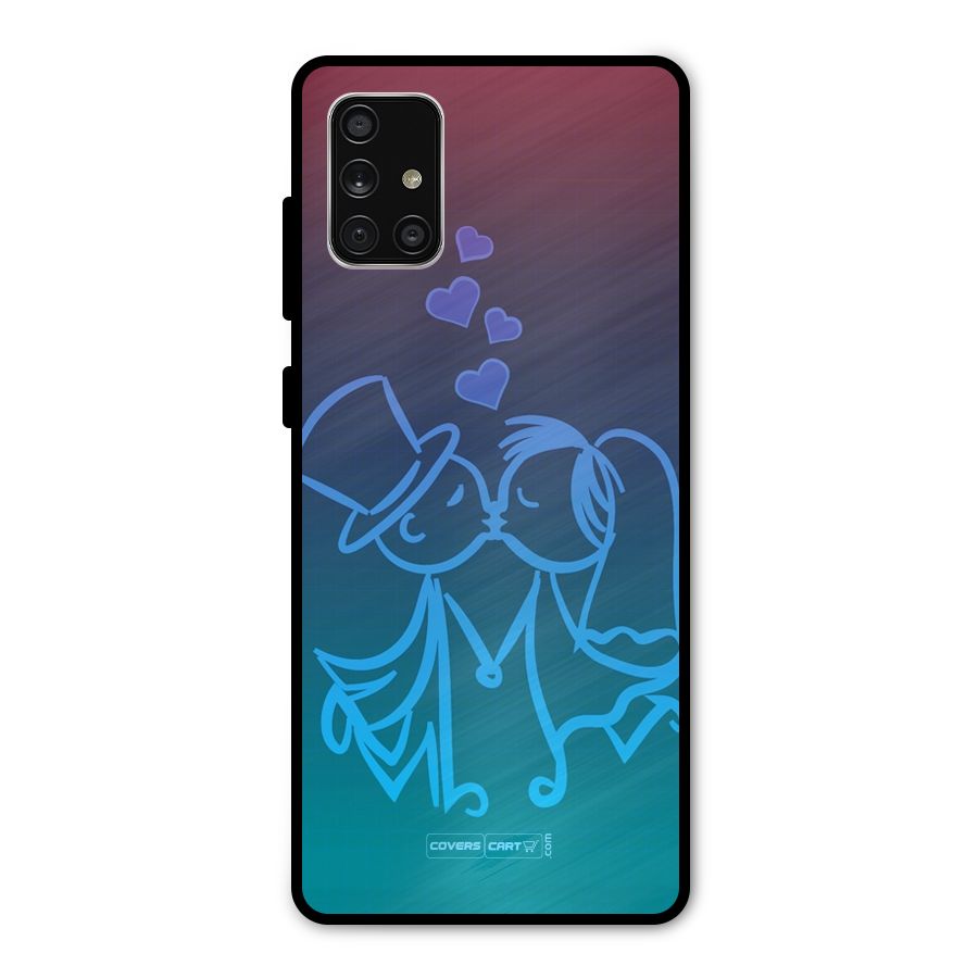 Cute Love Metal Back Case for Galaxy A71