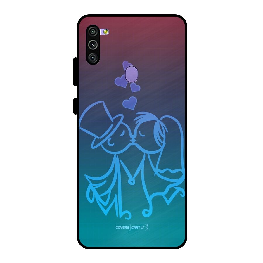 Cute Love Metal Back Case for Galaxy M11