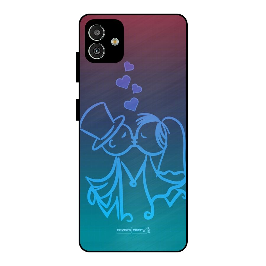 Cute Love Metal Back Case for Galaxy M13 5G