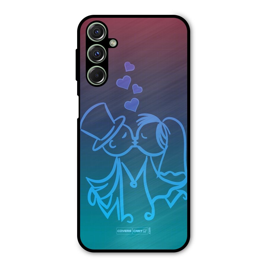 Cute Love Metal Back Case for Galaxy M34