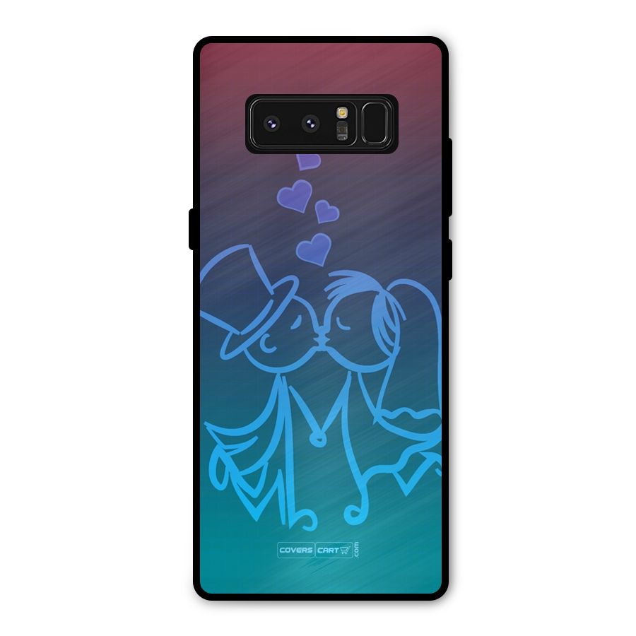 Cute Love Metal Back Case for Galaxy Note 8