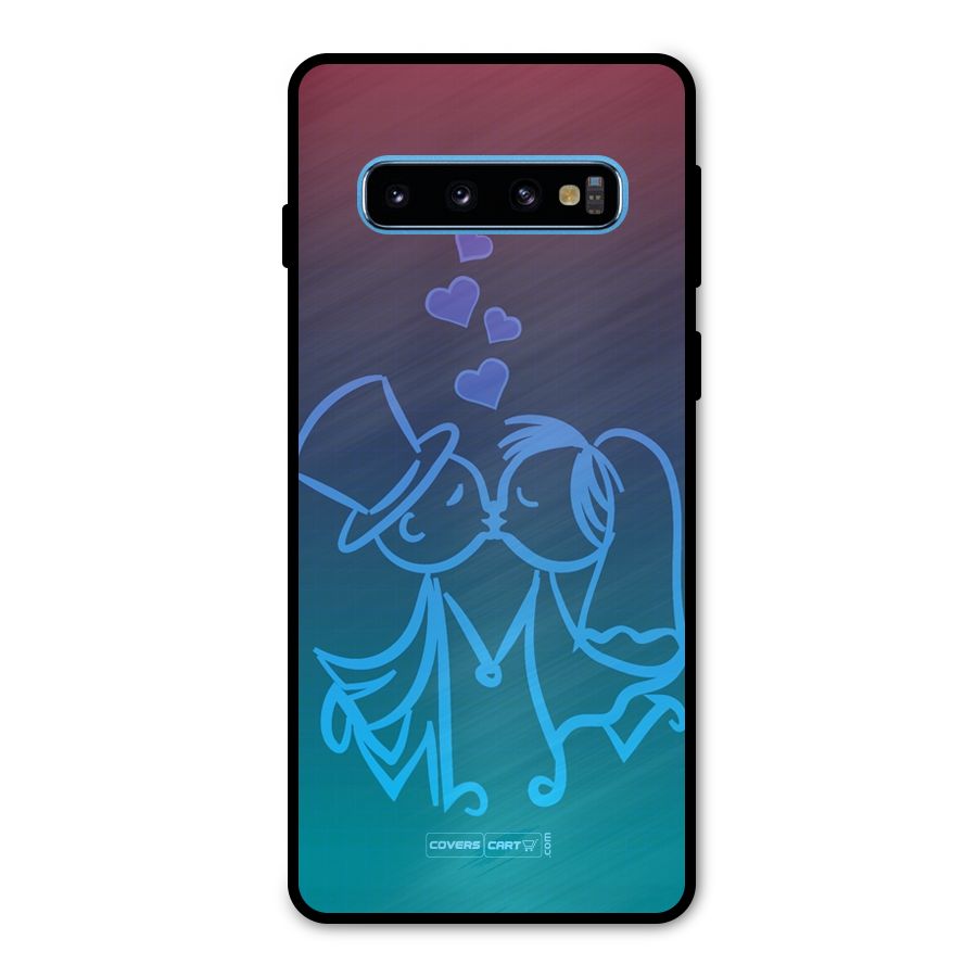 Cute Love Metal Back Case for Galaxy S10