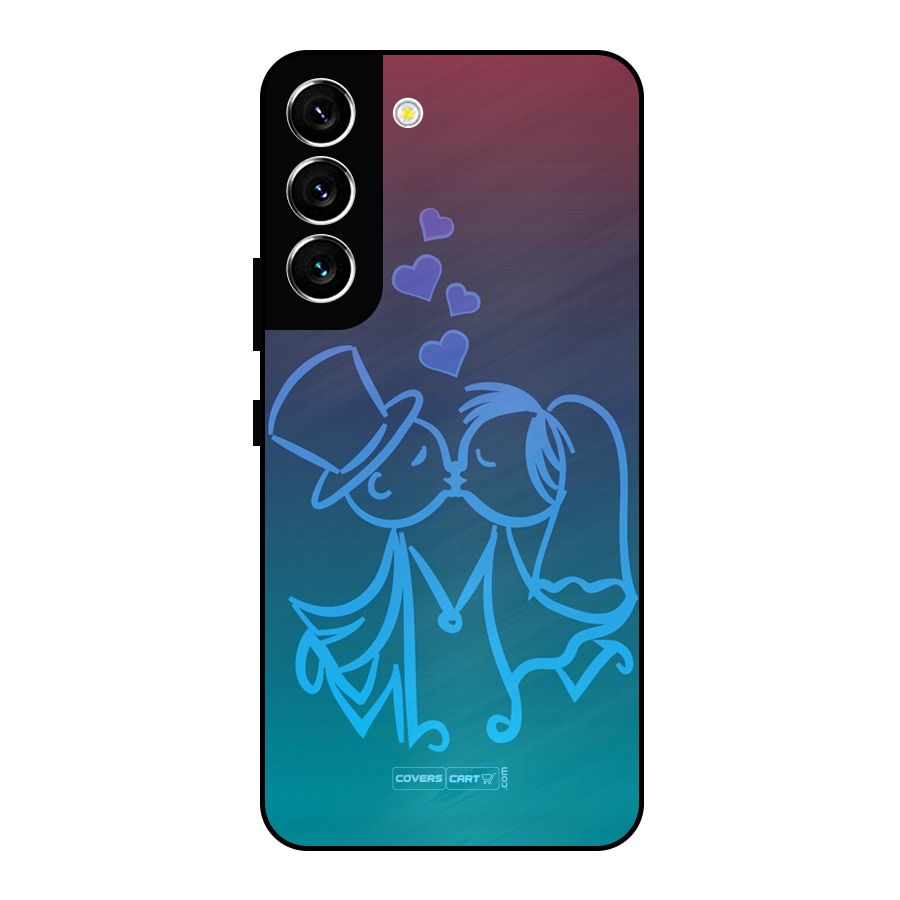 Cute Love Metal Back Case for Galaxy S22 5G