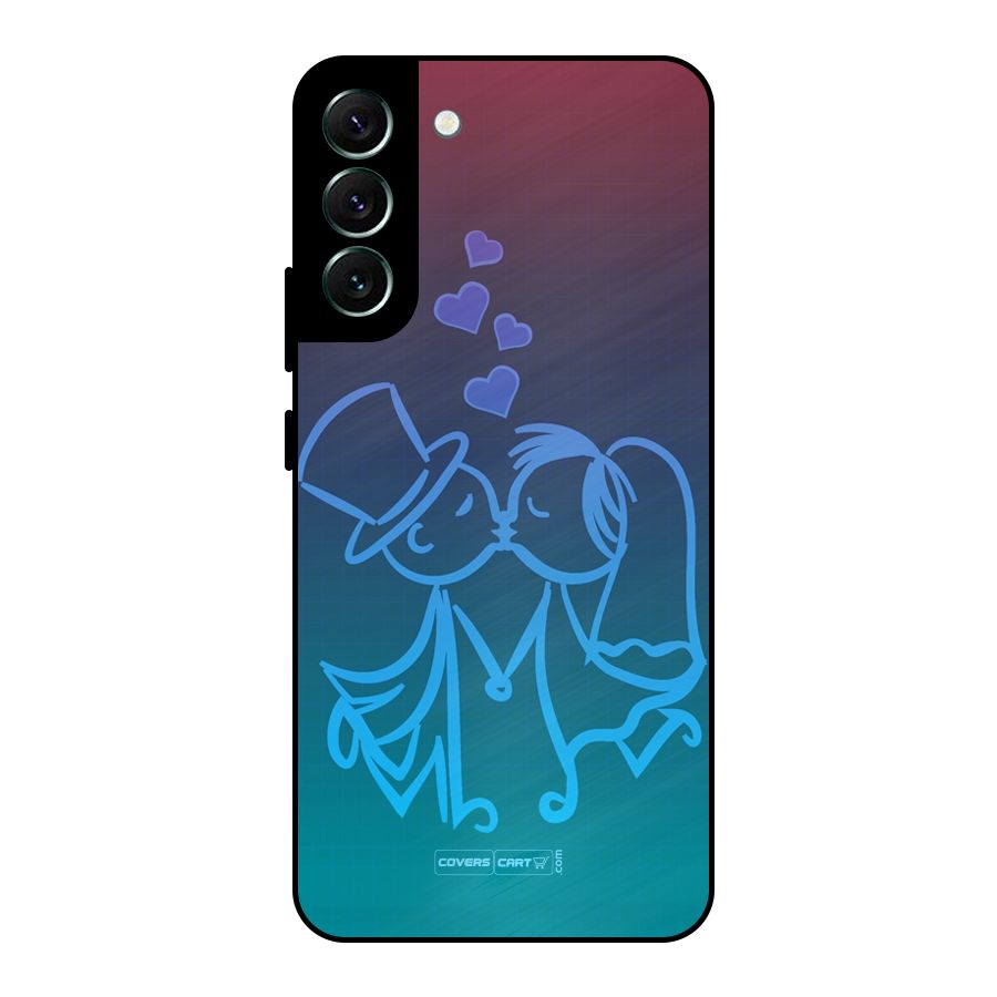 Cute Love Metal Back Case for Galaxy S22 Plus 5G