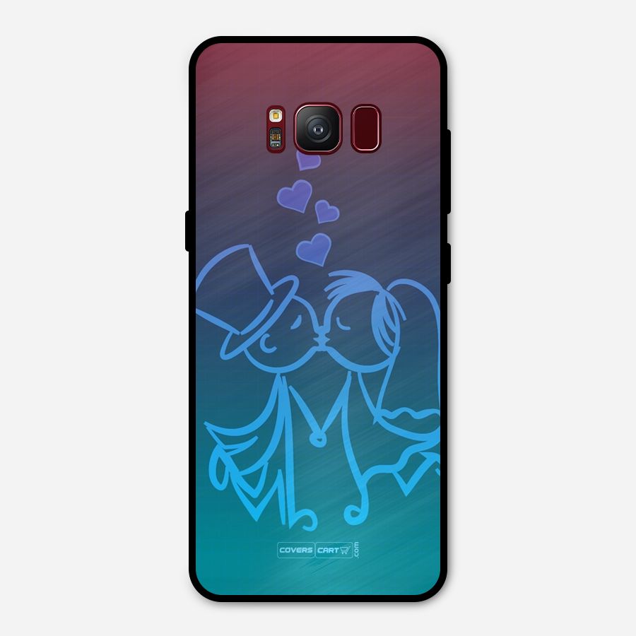 Cute Love Metal Back Case for Galaxy S8