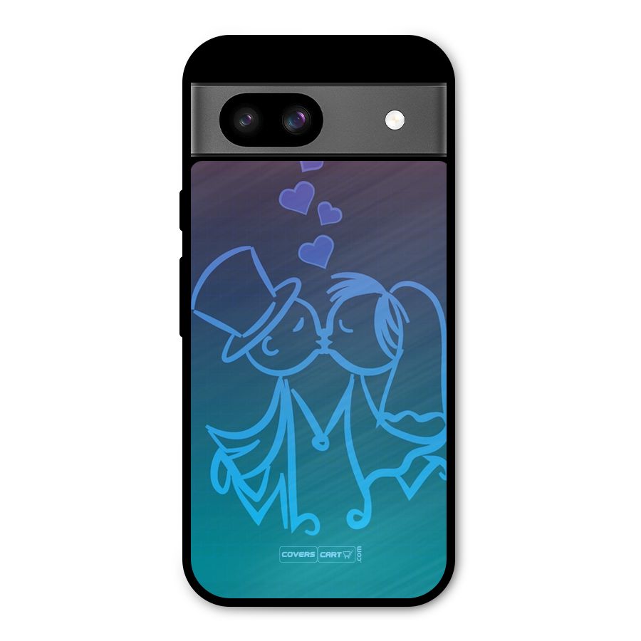 Cute Love Metal Back Case for Google Pixel 8a