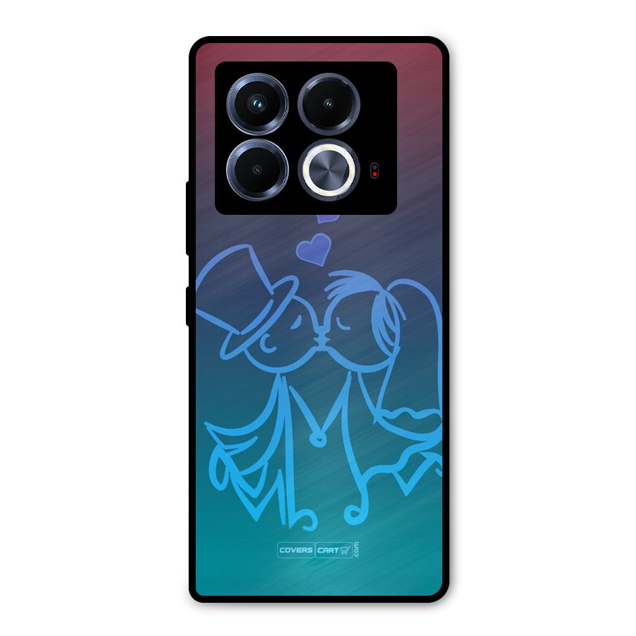 Cute Love Metal Back Case for Infinix Note 40 5G