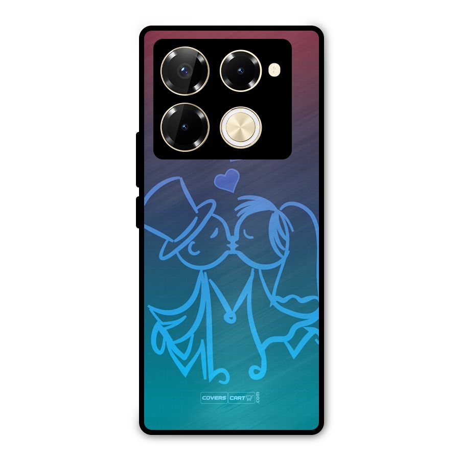 Cute Love Metal Back Case for Infinix Note 40 Pro
