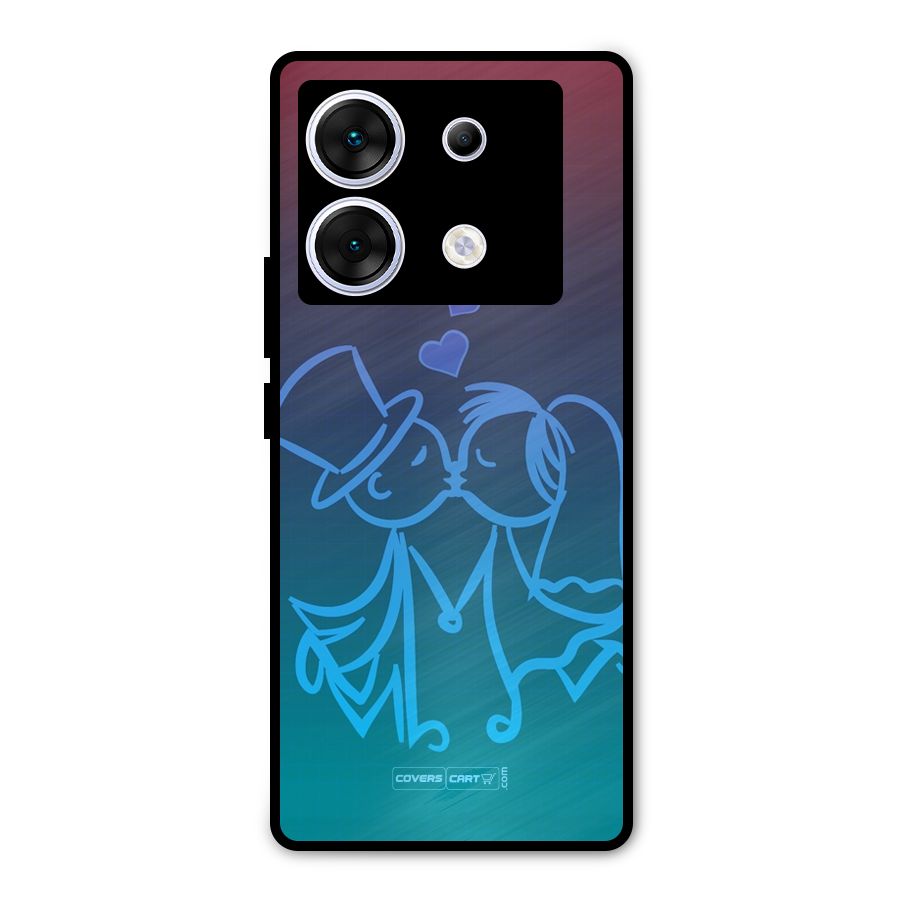 Cute Love Metal Back Case for Infinix Zero 30 5G