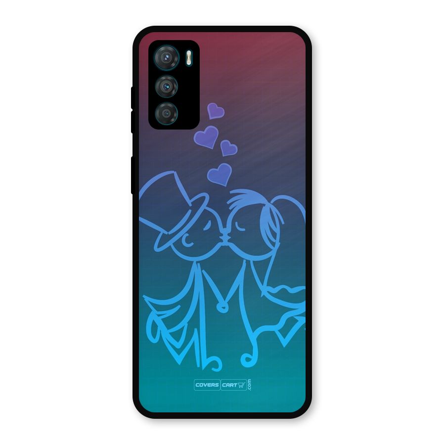 Cute Love Metal Back Case for Moto G42