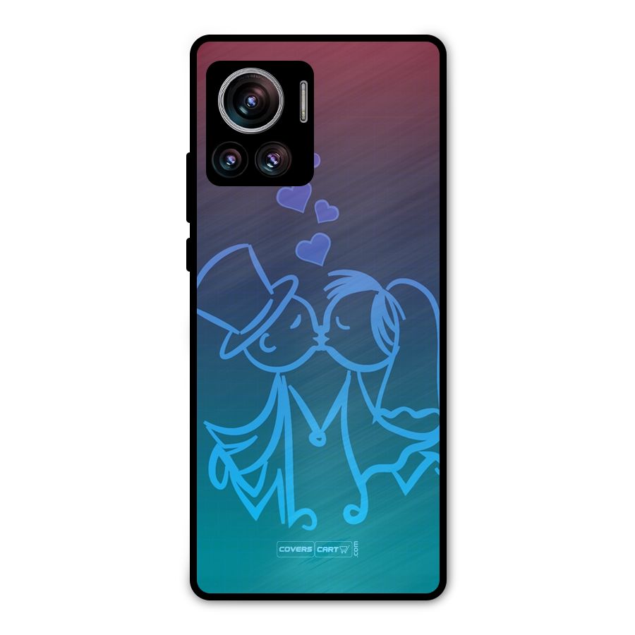 Cute Love Metal Back Case for Motorola Edge 30 Ultra