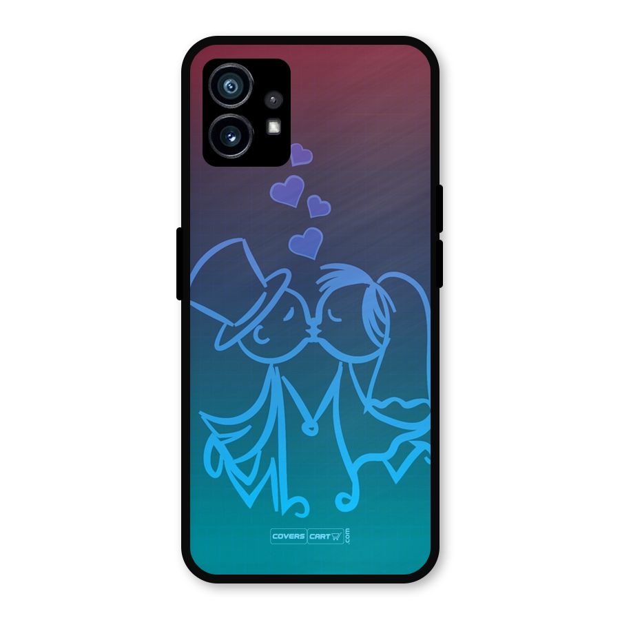 Cute Love Metal Back Case for Nothing Phone 1