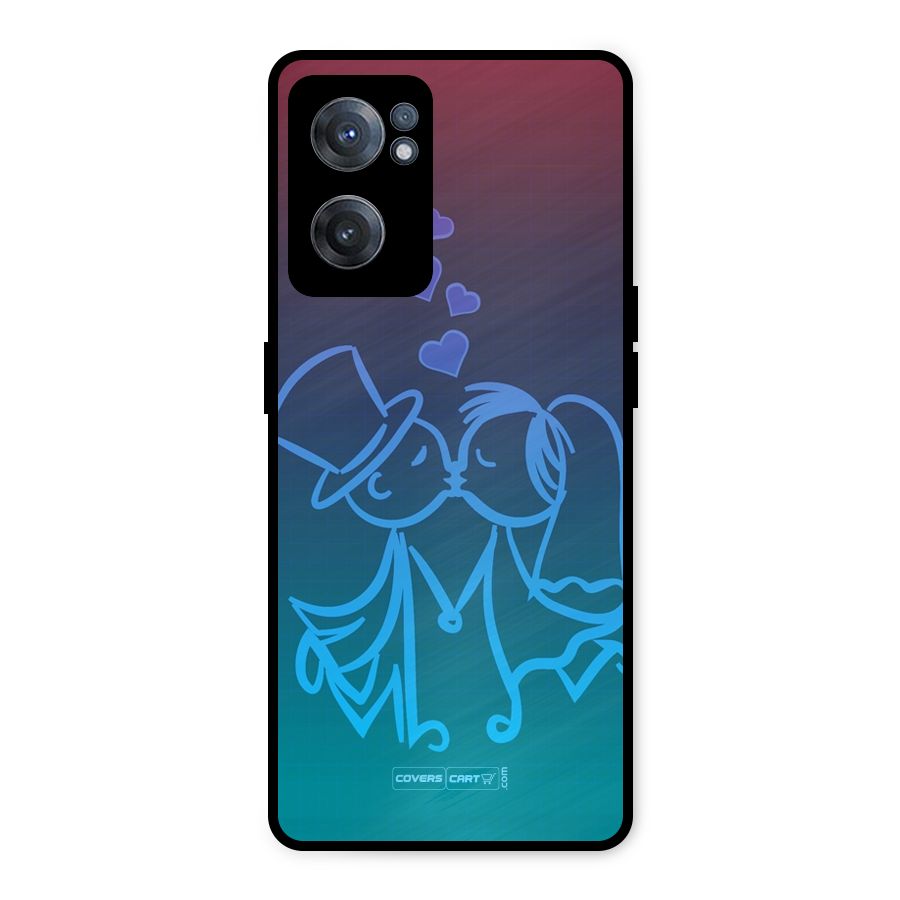 Cute Love Metal Back Case for OnePlus Nord CE 2 5G
