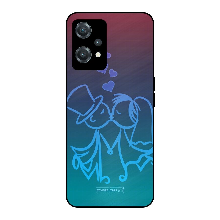 Cute Love Metal Back Case for OnePlus Nord CE 2 Lite 5G
