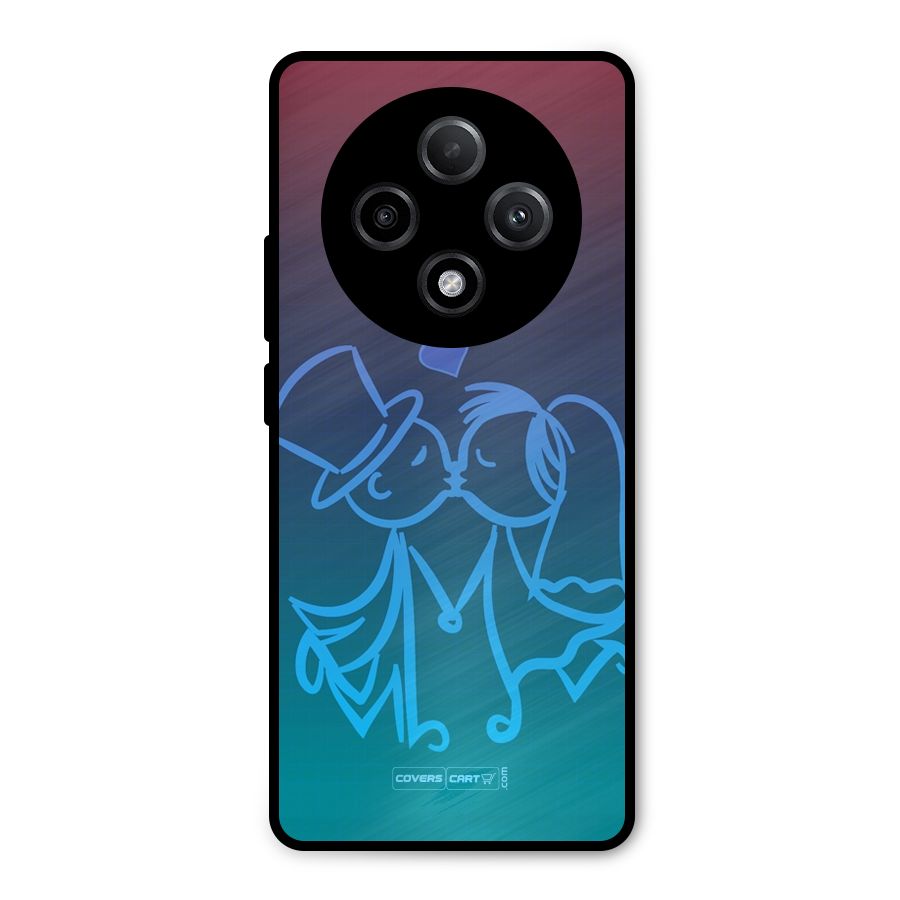Cute Love Metal Back Case for Oppo F27 Pro Plus