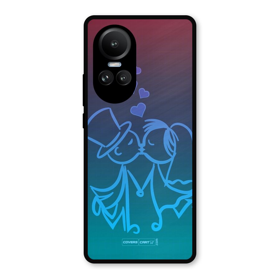 Cute Love Metal Back Case for Oppo Reno10