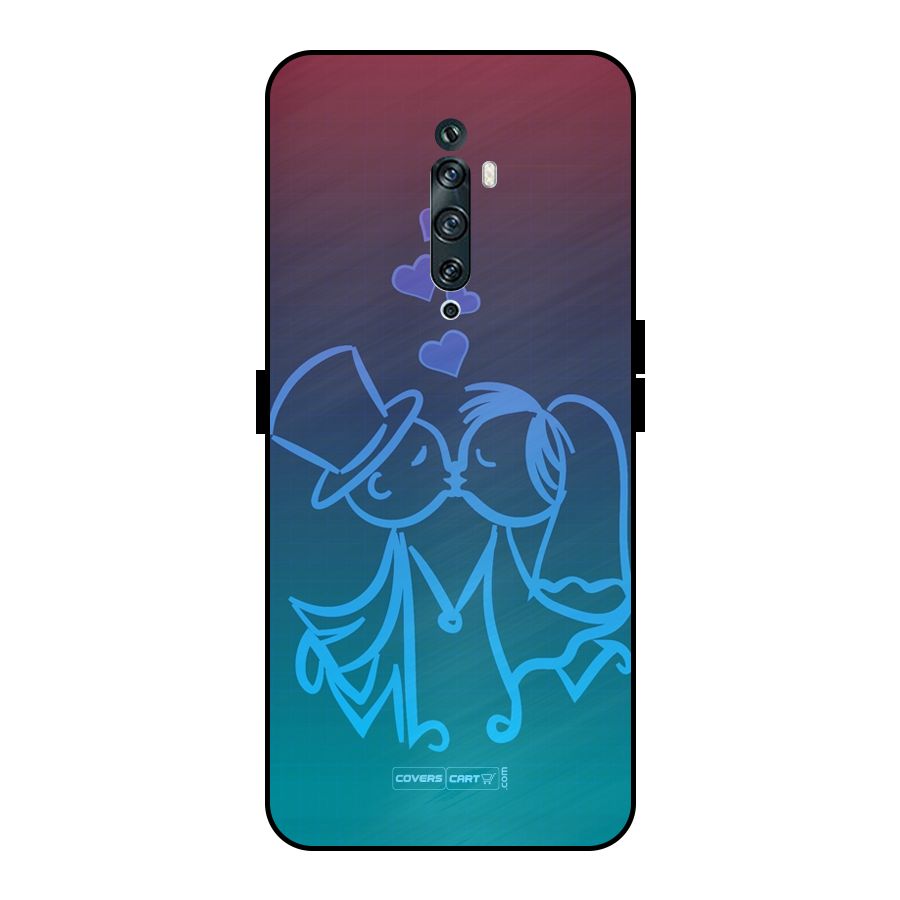 Cute Love Metal Back Case for Oppo Reno2 Z