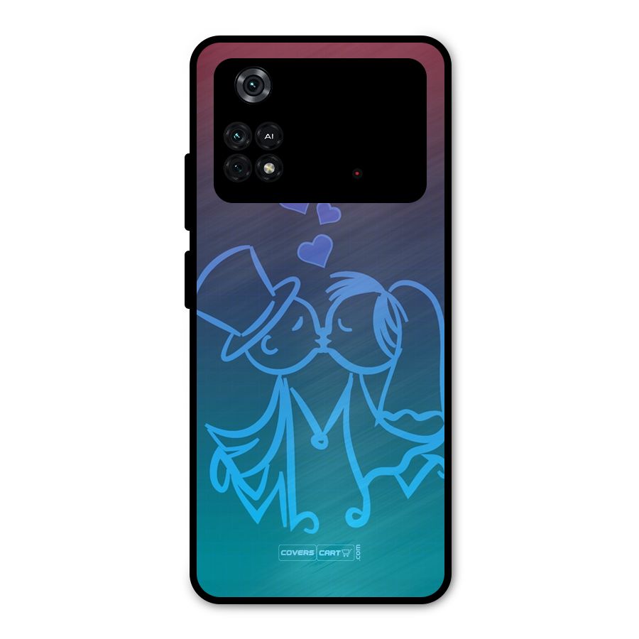 Cute Love Metal Back Case for Poco M4 Pro 4G