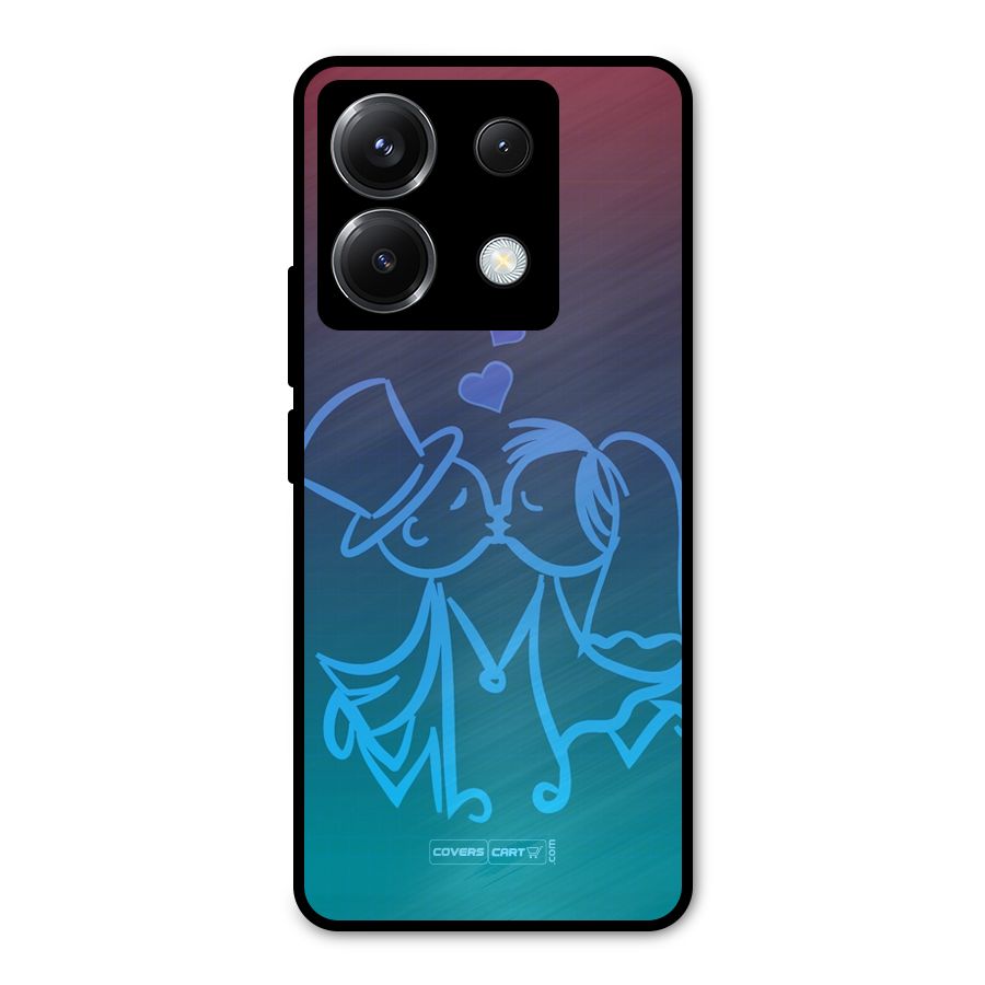 Cute Love Metal Back Case for Poco X6