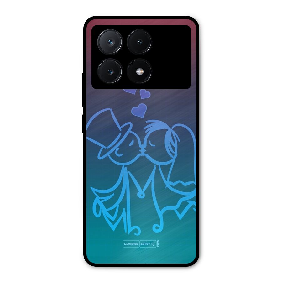 Cute Love Metal Back Case for Poco X6 Pro