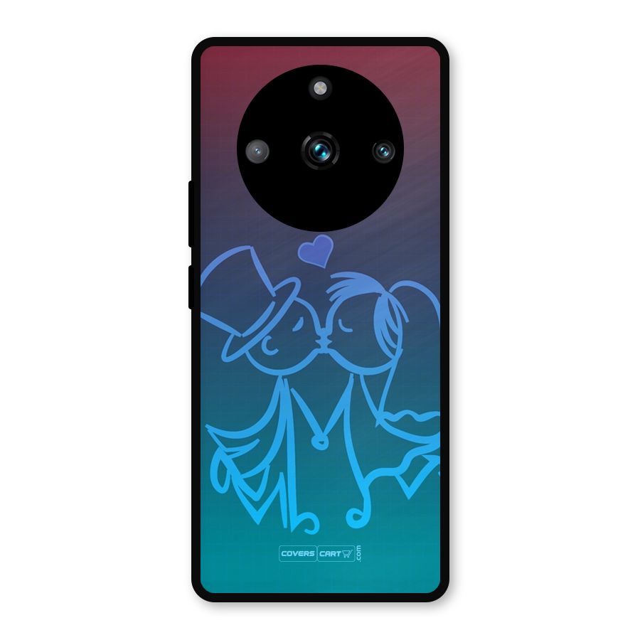 Cute Love Metal Back Case for Realme 11 Pro Plus