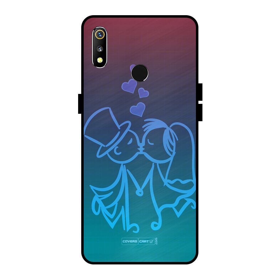 Cute Love Metal Back Case for Realme 3i