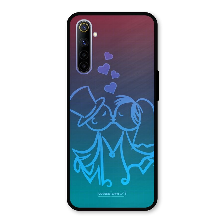 Cute Love Metal Back Case for Realme 6