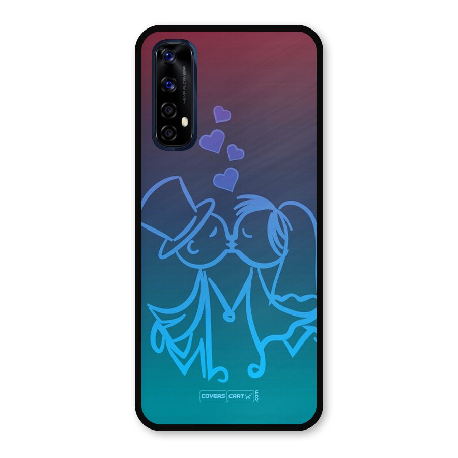 Cute Love Metal Back Case for Realme 7