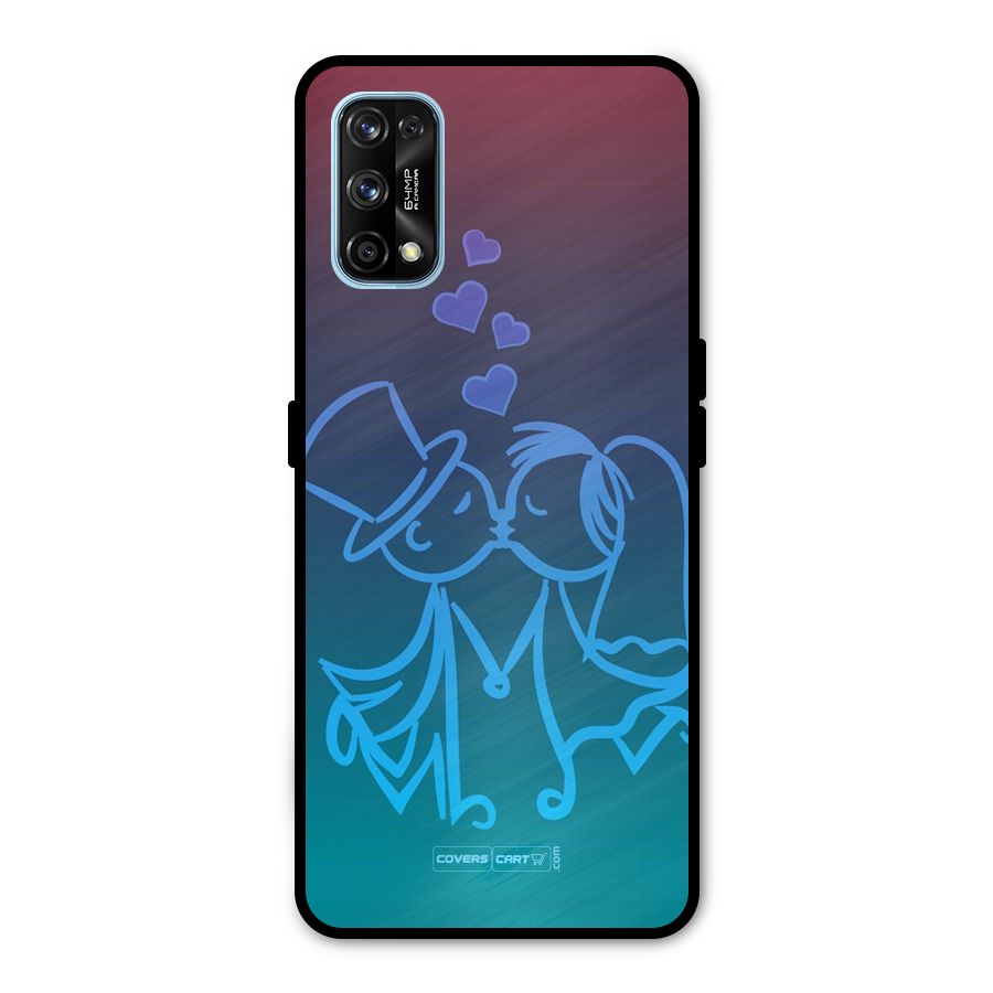Cute Love Metal Back Case for Realme 7 Pro