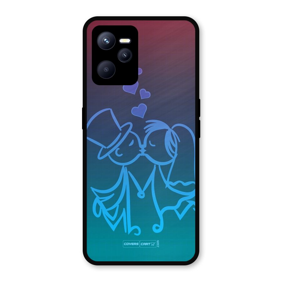 Cute Love Metal Back Case for Realme C35