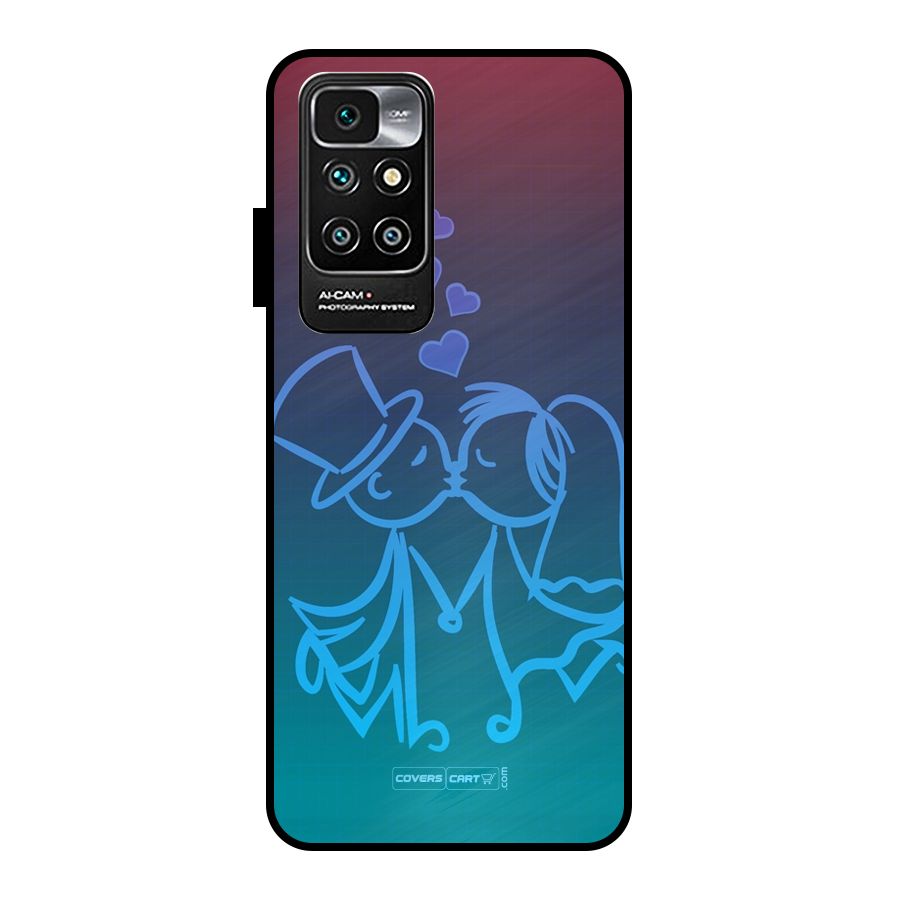 Cute Love Metal Back Case for Redmi 10 Prime