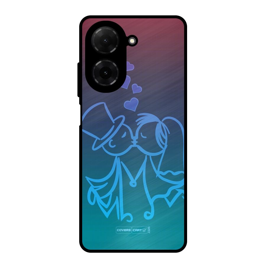 Cute Love Metal Back Case for Redmi A5 4G