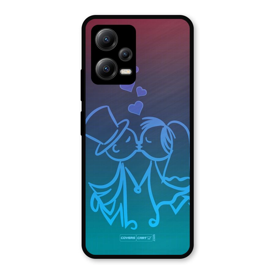 Cute Love Metal Back Case for Redmi Note 12 5G