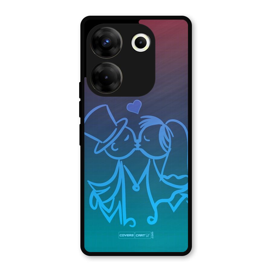 Cute Love Metal Back Case for Tecno Camon 20 Pro