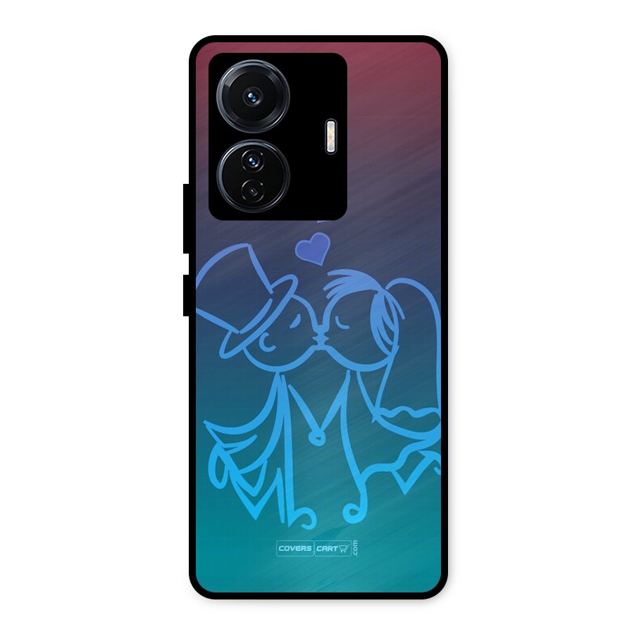 Cute Love Metal Back Case for Vivo T1 Pro