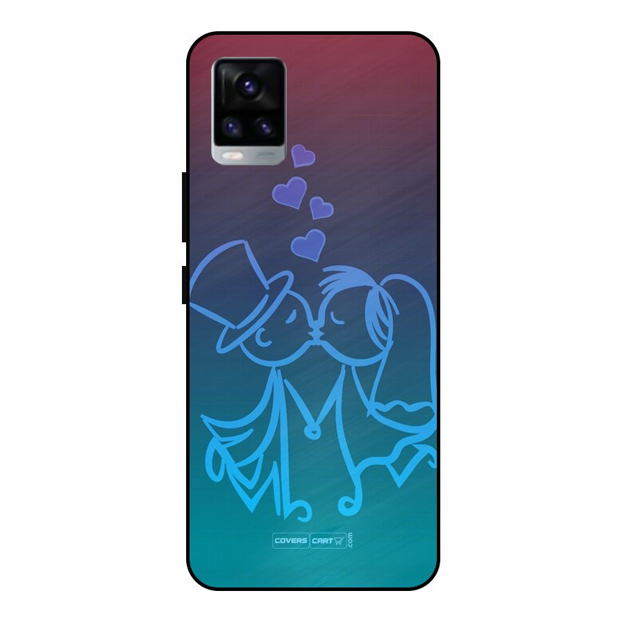 Cute Love Metal Back Case for Vivo V20 2021