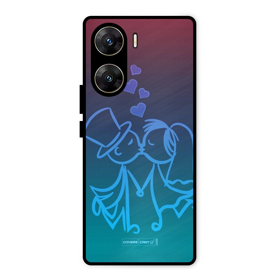 Cute Love Metal Back Case for Vivo V29e