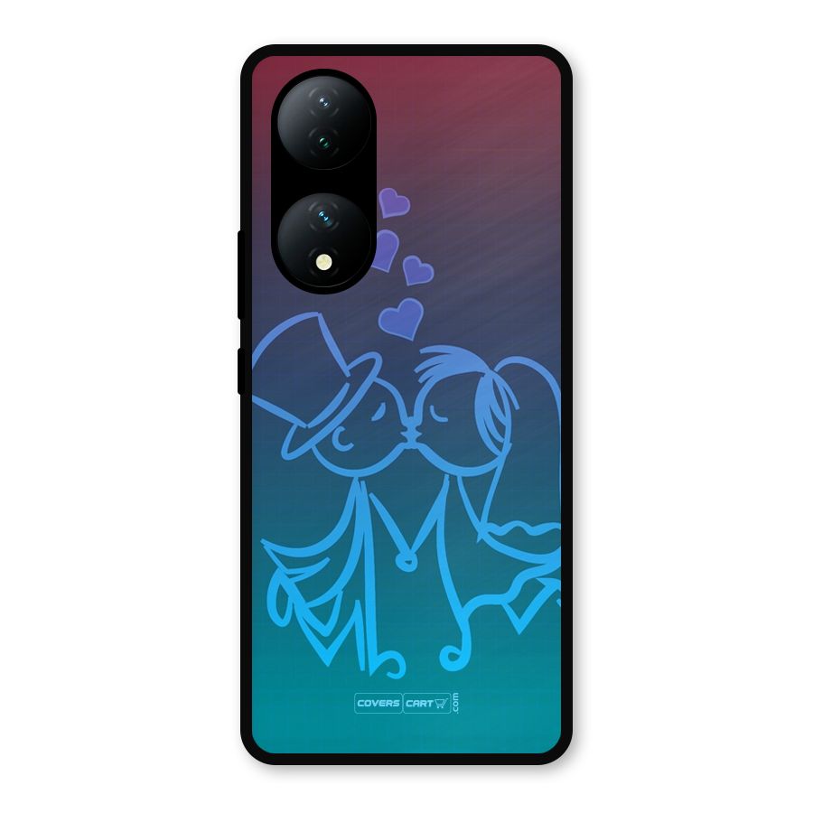 Cute Love Metal Back Case for Vivo Y100a