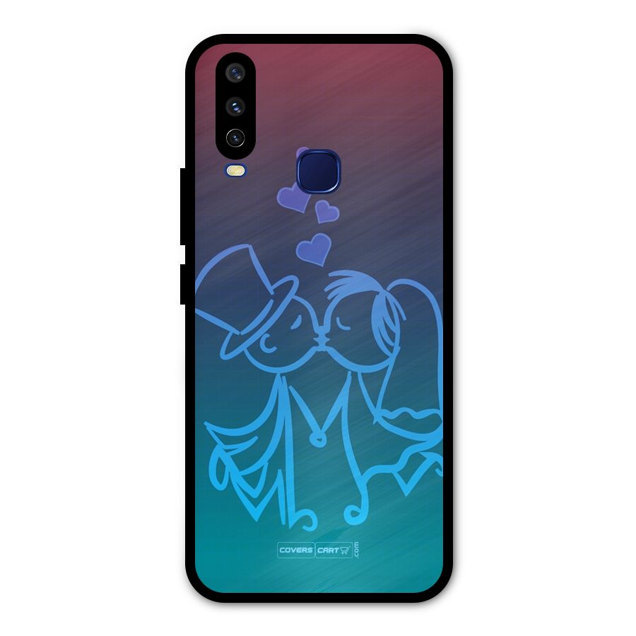 Cute Love Metal Back Case for Vivo Y15