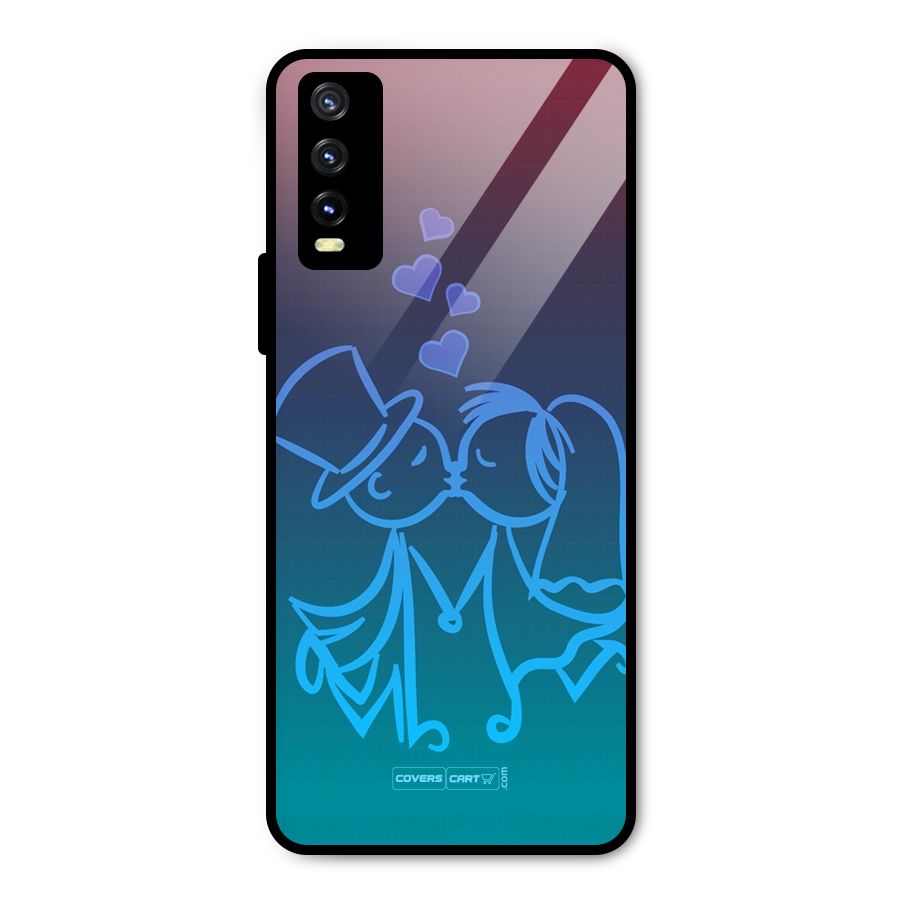 Cute Love Metal Back Case for Vivo Y20g