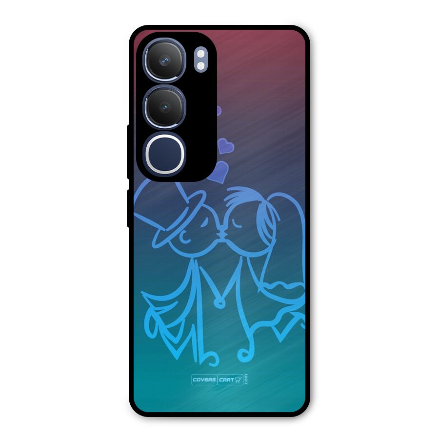 Cute Love Metal Back Case for Vivo Y29