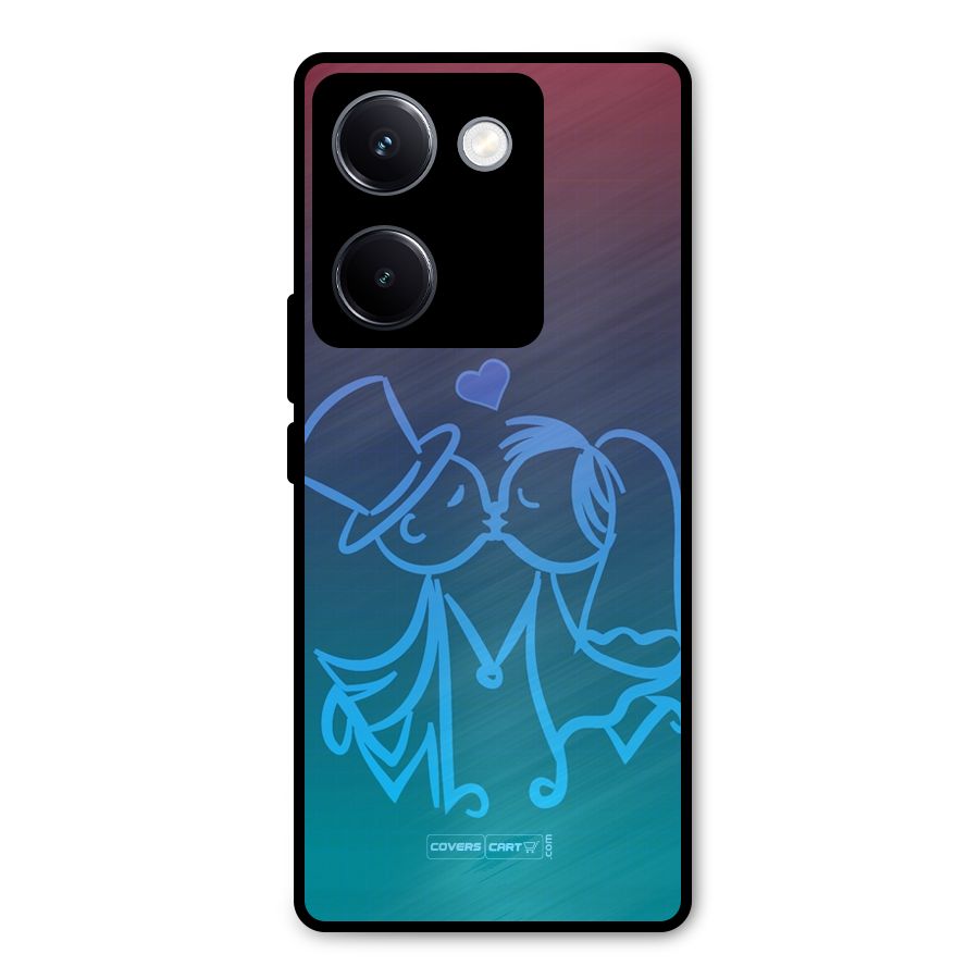 Cute Love Metal Back Case for Vivo Y300 Plus