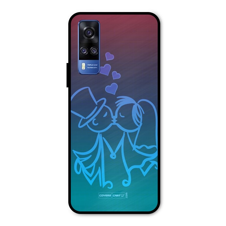 Cute Love Metal Back Case for Vivo Y31