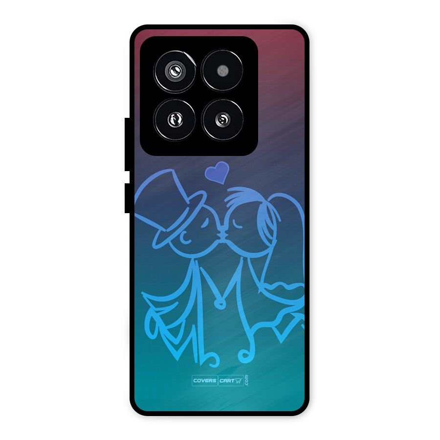 Cute Love Metal Back Case for Xiaomi 14 Pro