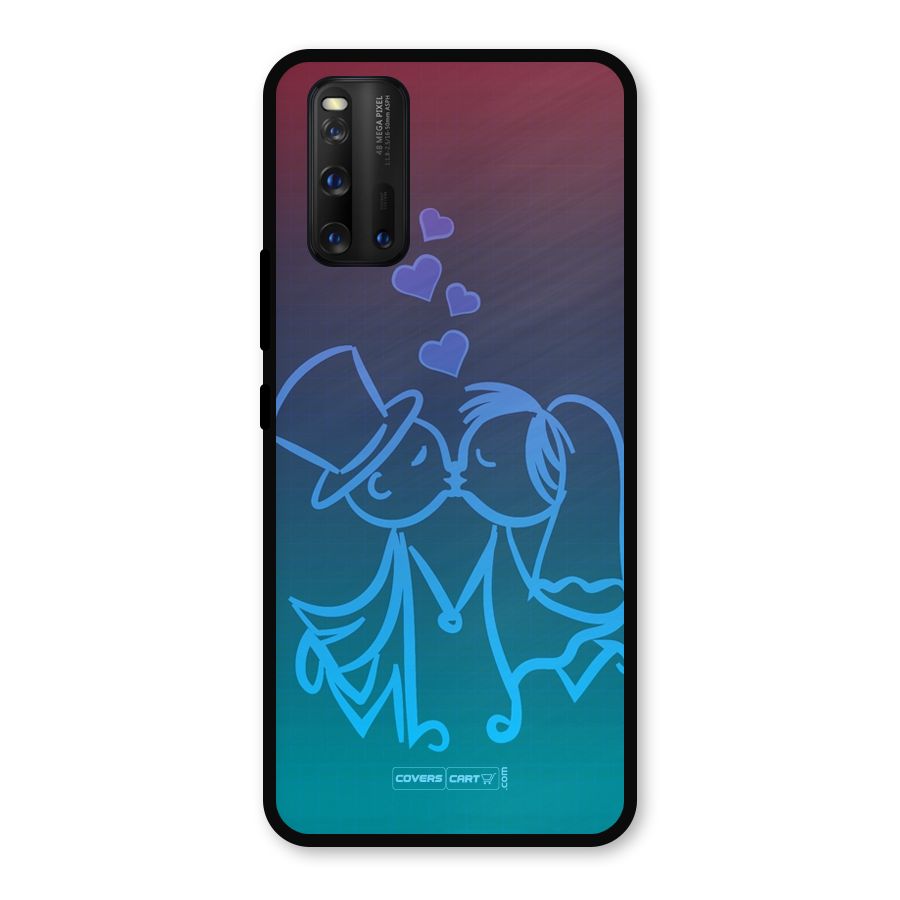 Cute Love Metal Back Case for iQOO 3