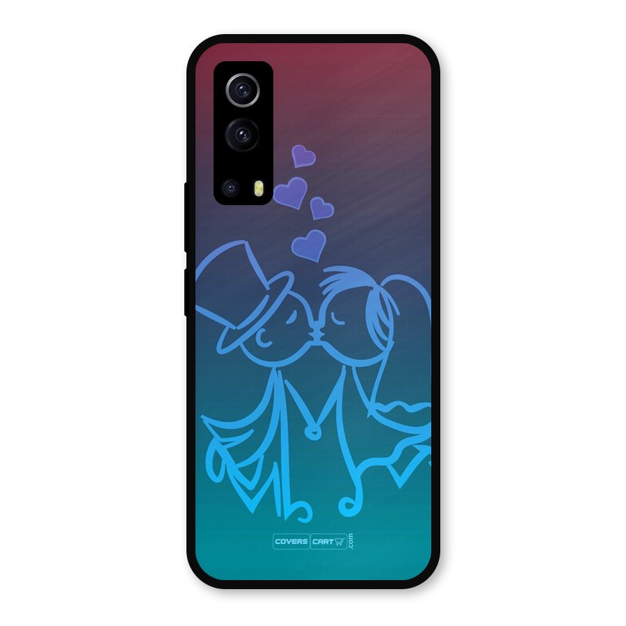 Cute Love Metal Back Case for iQOO Z3