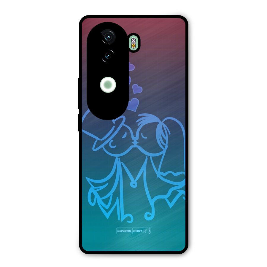 Cute Love Metal Back Case for iQOO Z9s